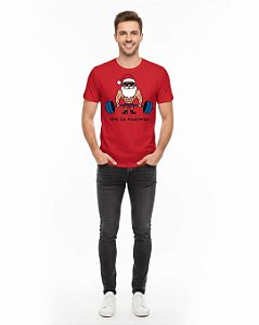 Camisa Unissex Estampa Musculação Natalina