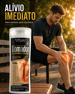 Gel Massageador Domador Premium 200g para Dores Musculares, Cansaço e Pernas Cansadas com 15 Ativos + Sebo de Carneiro