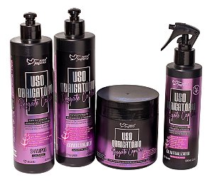 Kit Uso Obrigatório Shampoo Condicionador Mascara E Balm