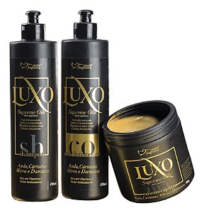 Kit Luxo Capilar Nutrição Shampoo Máscara Condicionador