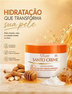 Santo Creme Hidratante Corporal - Hidrata, Suaviza, Protege 240g Suave Fragrance