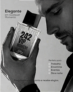 Perfume Masculino 242 Vip 100ml Alta Fixação Fragrância Sofisticada