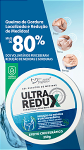 Gel Redutor de Medidas Ultra Redux 250g Suave Fragrance – Slim Green, Pimenta Negra e Cânfora com Efeito Crioterápico