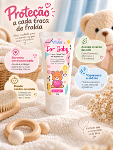 Creme Preventivo de Assaduras For Baby 45g Suave Fragrance – Óxido de Zinco, D-Pantenol, Camomila e Alantoína