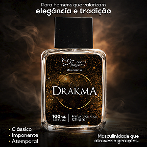 Perfume Masculino Drakma 100ml Suave Fragrance – Deo Colônia Chipre Clássica, Amadeirada e Marcante com Fixação Duradoura