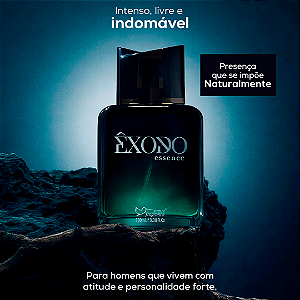 Perfume Masculino Êxodo Essence Suave Fragrance 100ml – Aromático Amadeirado Intenso, Fresco e Marcante