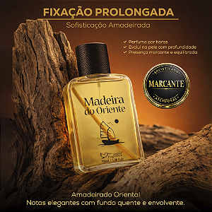 Perfume Masculino Madeira do Oriente Suave Fragrance 100ml – Deo Colônia Amadeirado Oriental Intensa e Sofisticada