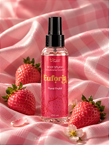 Body Splash Euforia 100ml Suave Fragrance – Frutal Floral com Morango, Jasmim, Caramelo e Baunilha