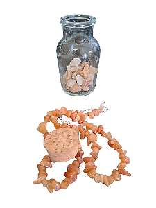 COLAR DE CIANITA LARANJA COM GARRAFA ´PURIFICADORA