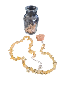 COLAR DE CITRINO COM GARRAFA PURIFICADORA