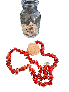 COLAR DE CORAL VERMELHO COM GARRAFA PURIFICADORA