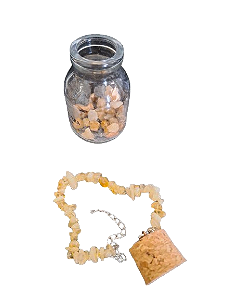 PULSEIRA DE CITRINO COM GARRAFA PURIFICADORA