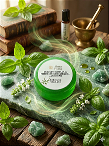 Sabonete artesanal de manjericão