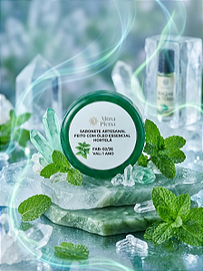 Sabonete artesanal de hortelã