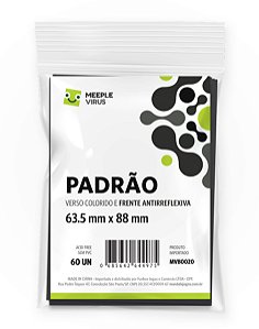 Sleeves Padrão Preto 63,5 x 88 (Verso Colorido)