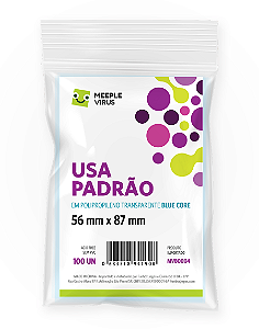 Sleeves Padrão Usa 56 x 87mm (Blue Core)