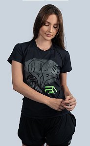 BABY LOOK ACQUA FBA SPORTS COM PROTEÇÃO UV 50+ PRETA