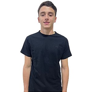 CAMISETA ALGODÃO COM LOGO BORDADO