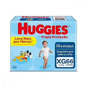 Fralda Huggies Tripla Proteção Disney Baby XG 66 Unidades