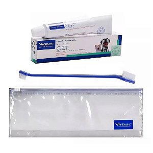 Kit C.E.T. Higiene Oral Pasta Escova + Necessaire Virbac Único