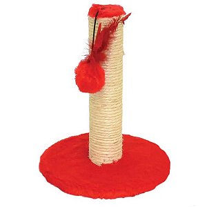 Arranhador Liso 1 Andar Vermelho Único