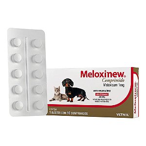 Anti-Inflamatório Meloxinew 1mg Vetnil 10 comprimidos