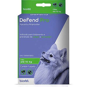 Antipulgas E Carrapato  Defend Pro Caes 10kg -1pipeta