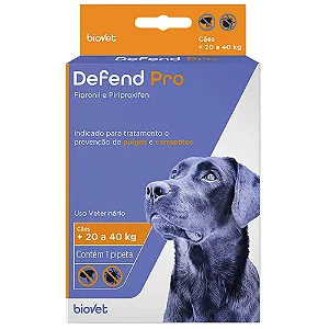 Antipulgas E Carrapato Defend Pro Caes 20 A 40kg -1 Pipeta