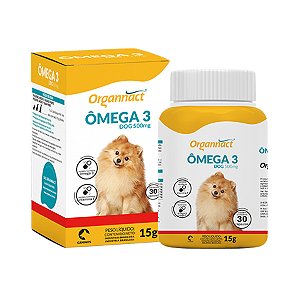Omega 3 Dog 500mg Organnact 15g 30caps
