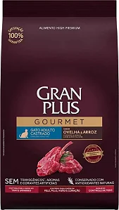 Ração Granplus Gourmet P/ Gatos Castrados Sabor Ovelha E Arroz 3 Kg