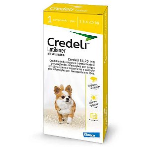 Antipulgas Credeli 56,25mg Cães 1,3 a 2,5 kg 1 comprimido