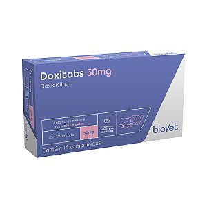 Antimicrobiano Doxitabs 50mg Caes/gatos -14 Comp