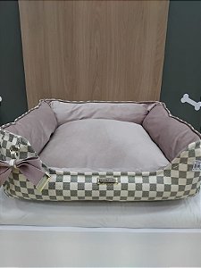 Caminha Tunico Luxpet Cor Xadrez Bege Tamanho G