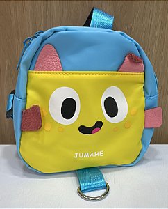Mochilinha Pet Cor Azul/Amarelo Tam P