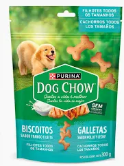 Petisco Dog Chow Biscoito Filhote Frango/Leite 300G