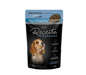 Sache Umido Receita Esp Pe Cao Filhote Carne 85Gr