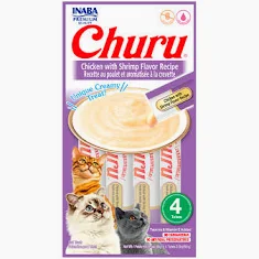 Churu Cat Galinha C/ Camarao 14 G C/4 Tubos