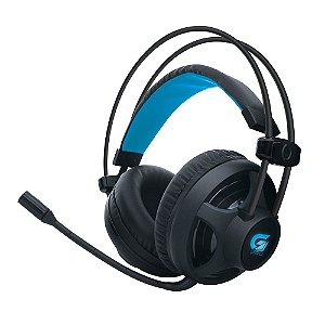 Headset Gamer Fortrek com LED Azul, P2, Preto - H2