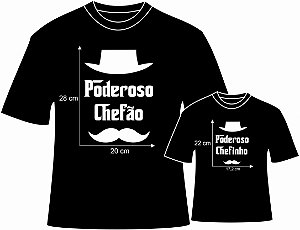 camiseta poderoso chefão e chefinho