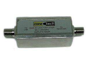 Amplificador de Linha Satélite 20 DB ConecTech 950 - 2400 Mhz