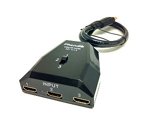 Chave Seletora HDMI 3x1 Phenom 1.4