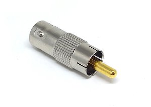 Conector Adaptador BNC Fêmea x RCA Macho