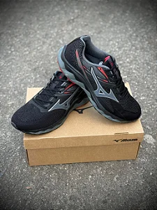 Tênis Mizuno Wave Way 5 - Preto C/Vermelho