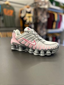 Tênis Nike Shox TL 12 Molas - Branco C/Rosa