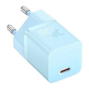Fonte De Parede Tipo C Gan5 Fast Charger Mini 1C 30W Baseus (Ccgn070401)