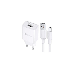 Kit Fonte + Cabo V8 2.4A 1M Micro Charger 1Hora (Gar124-Eu)