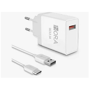 Kit Fonte Usb + Cabo Tipo C Combo Charger 18W 1Hora