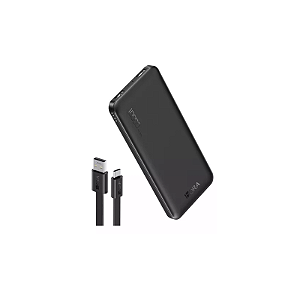 Power Bank Carregador Portatil 2 Usb Com Cabo 10000Mah 10.5W Max 1Hora (Gar094)