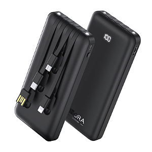 Power Bank Carregador Portatil 4 Cabos 10000Mah 1Hora (Gar148)