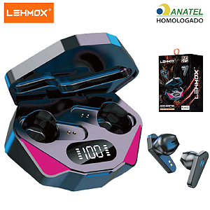 Fone De Ouvido Gamer Bluetooth V5.3 Com Display Lehmox Lef-Gm12